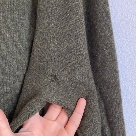 J. Crew Cashmere crewneck sweater Medium Dark Green - Picture 6 of 7